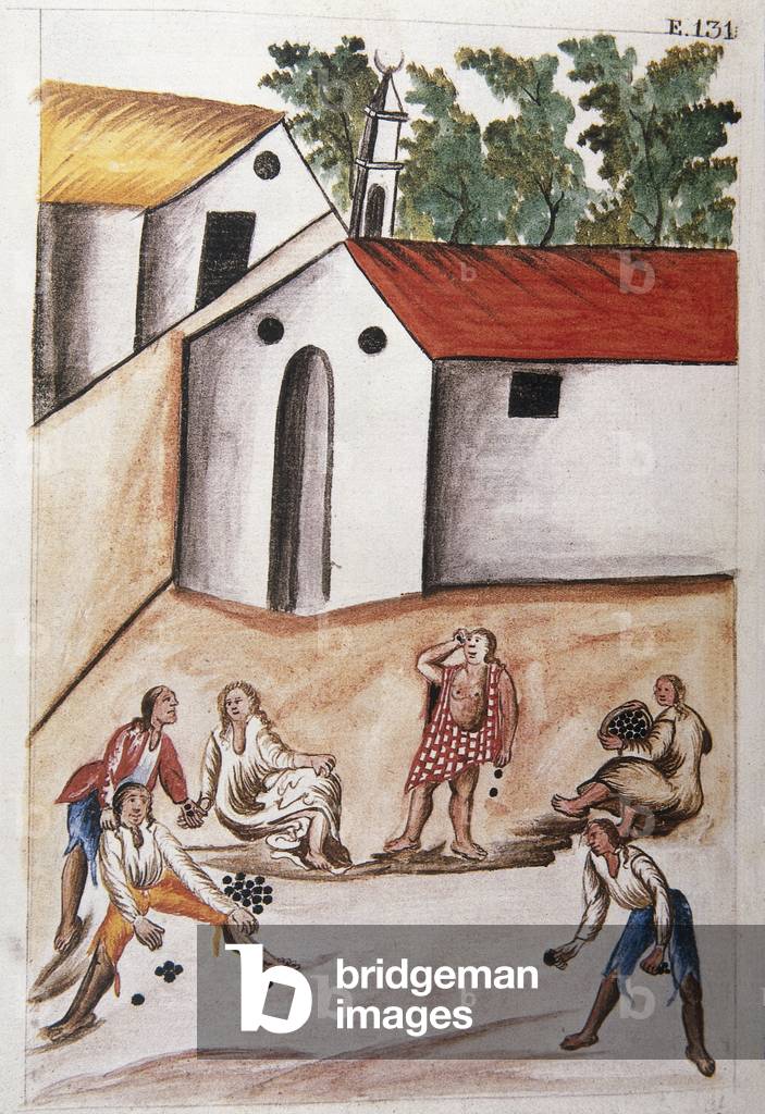 Indians playing the game of the choloques, from the book 