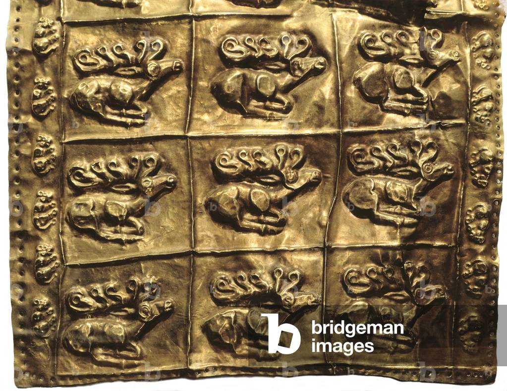 Fragment of facing from a goryt, from the Kelermes Barrow no.4, Krasnodar Region, Kuban (gold) (detail)