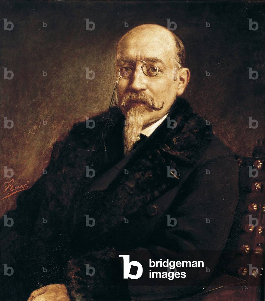 Portrait of Jose de ECHEGARAY (1832-1916), Spanish writer and politician (oil on canvas)