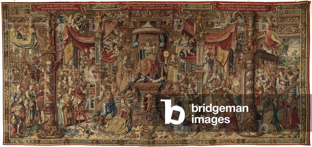 Faith, from the series 'Los Honores', c.1550 (gold, silver, silk & wool)