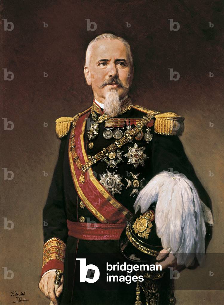 Portrait of Arsenio Martinez Campos Anton (1831-1900), Spanish politician and military, c.1880 (oil on canvas)