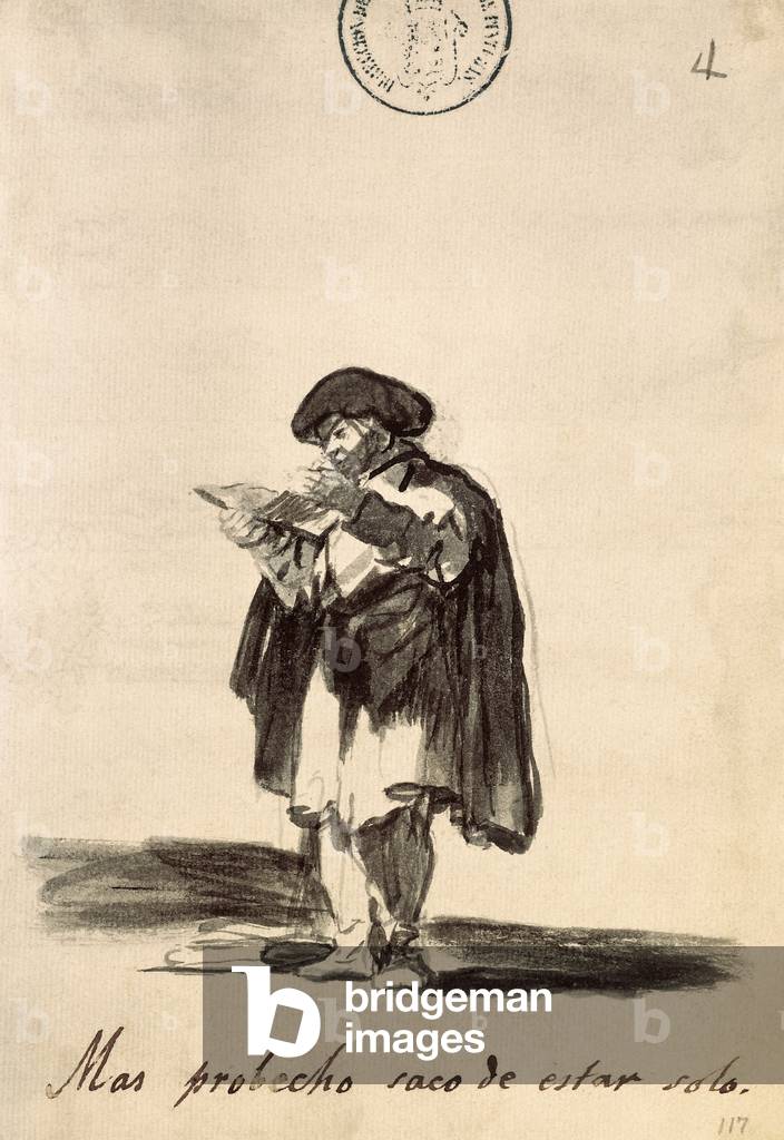 Mas provecho sace de estar solo (ink on paper)