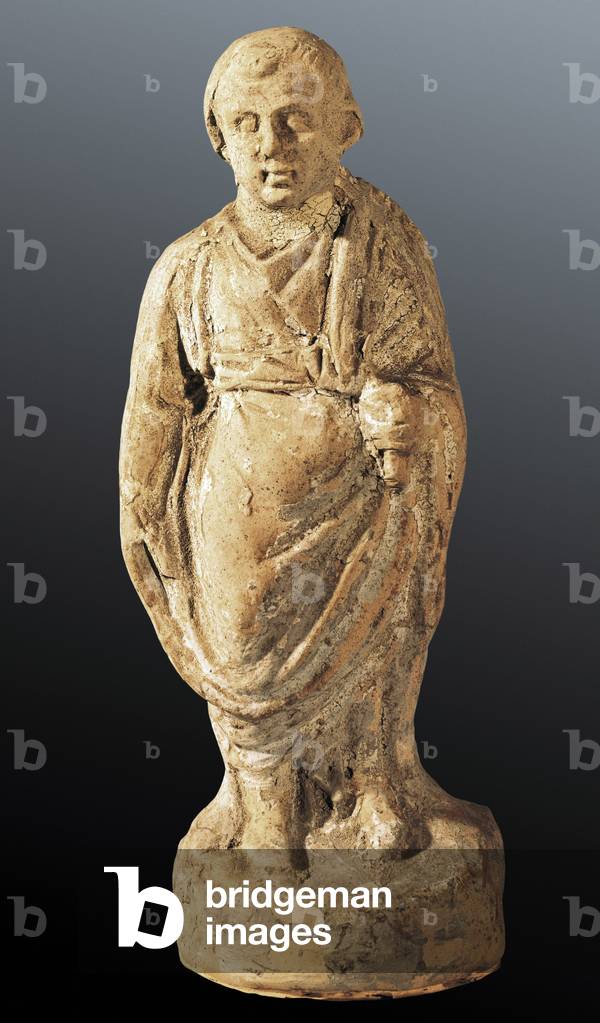 Greek art: a philosopher. Clay statuette, 8th-4th century BC.