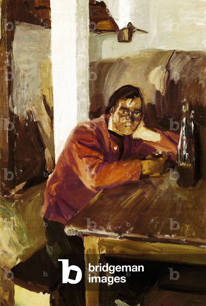 A cider drinker, late 19th-early 20th century (oil on canvas)