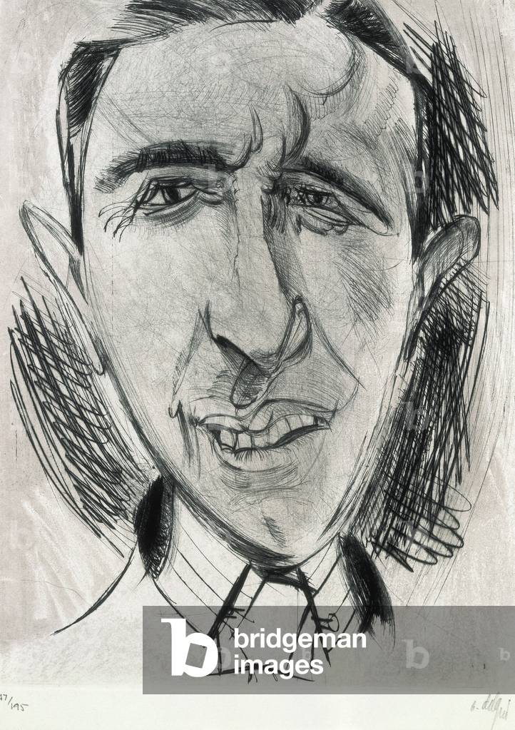 Portrait of Pedro Salinas (1892-1951), 20th century (drawing)