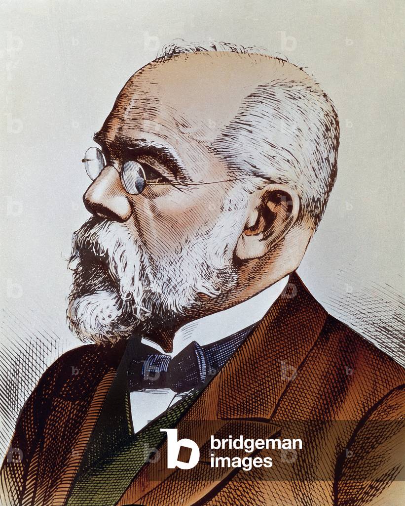 Portrait of the German physician Robert Koch (1843-1910) (engraving)