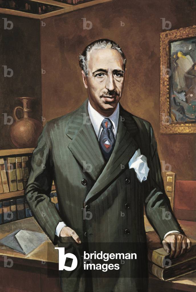 Portrait of Lluis Companys i Jover (1882-1940), 20th century (painting)