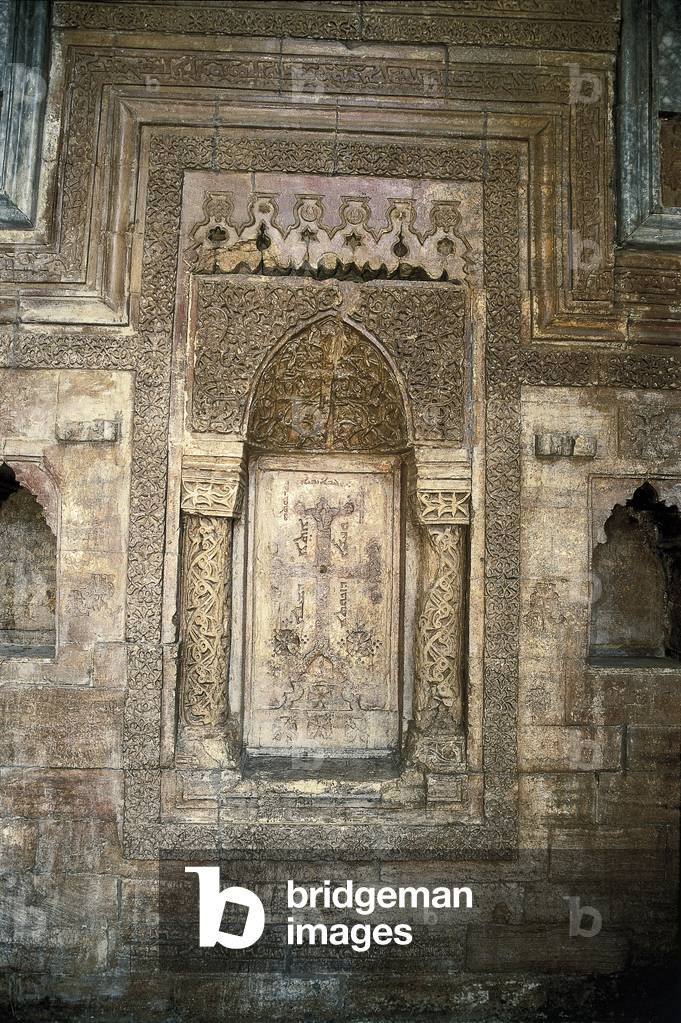 Mar Behnam Monastery, Iraq, detail of decoration, 12th century (stone)