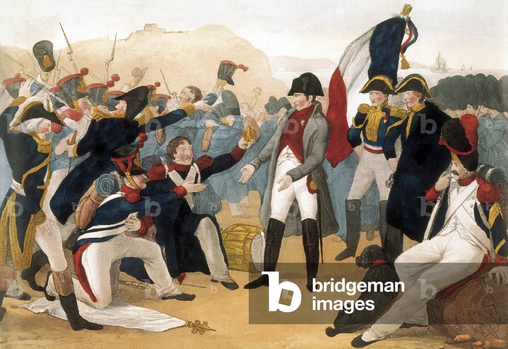 The Hundred Days (1 March-18 June 1815): the return of Napoleon I Bonaparte (1769-1821) from the island of Elba, March 5, 1815 (lithography)