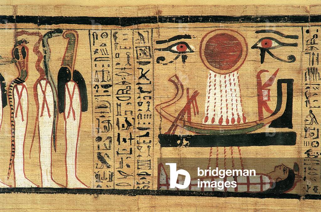 The journey of the deceased to the afterlife, from the Book of the Dead of Heruben, Third Intermediate Period (papyrus)