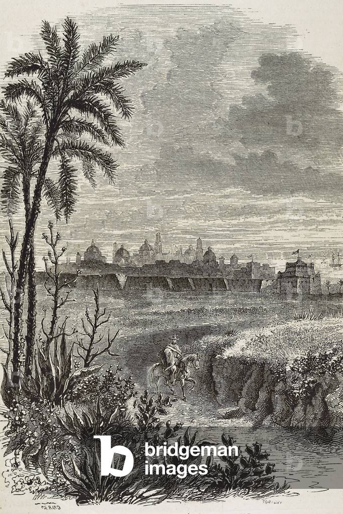 Mexico (c19th). Around Veracruz. Illustration of 1880. Engraving. Private Collection ©Lorio/Iberfoto/Leemage