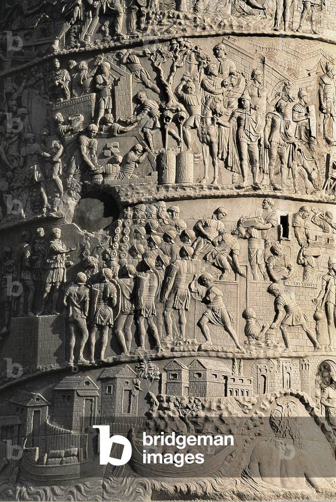 The column of Trajan, detail, marble relief