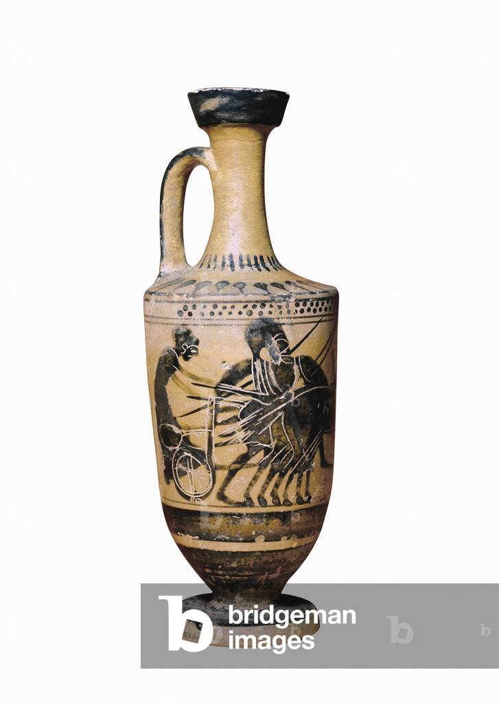 Lekythos representing a quadriga (ceramic)