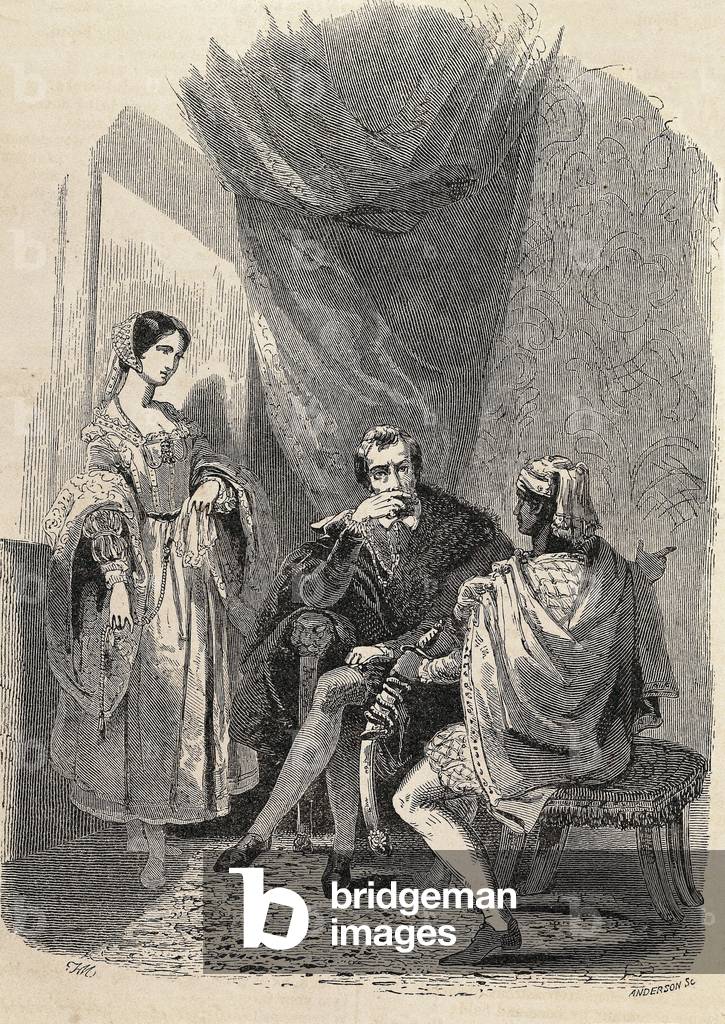 Othello and Desdemona, Illustration for 