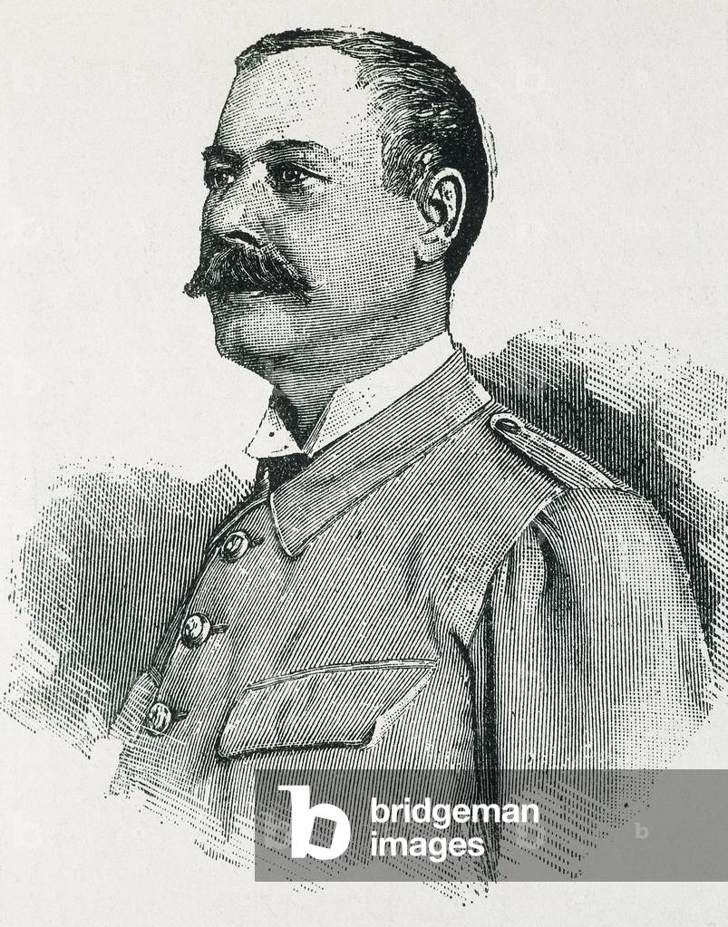 Portrait of Jose Toral Vazquez (1832-1904), Spanish military, 20th century (engraving)
