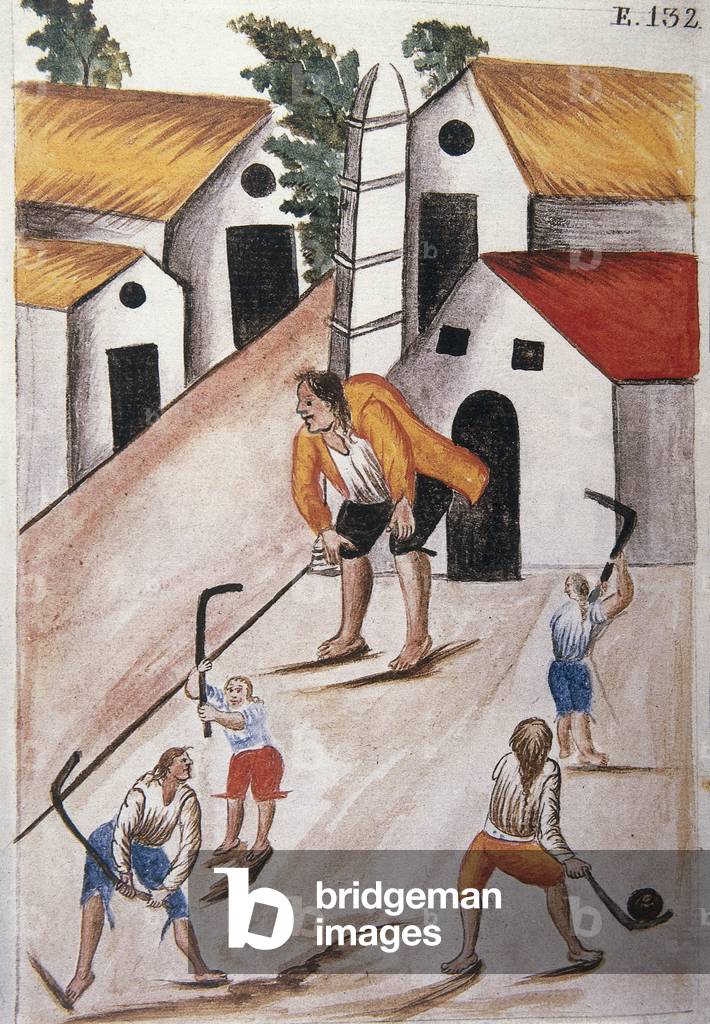 Young Indians playing ball, from the book 