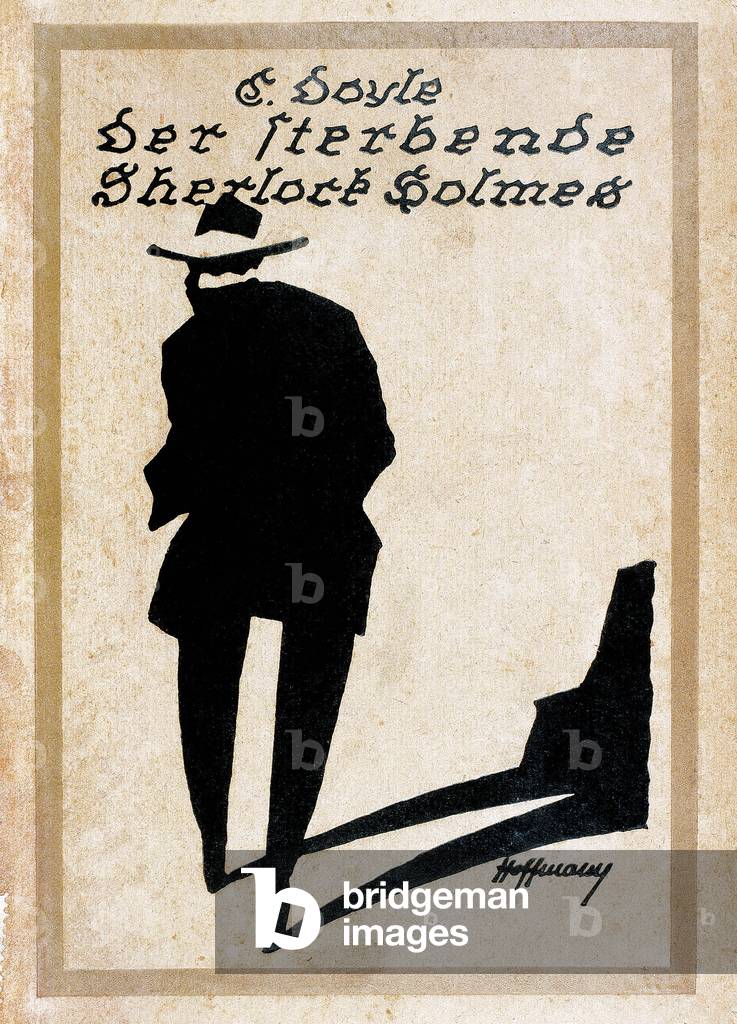 Cover of the German edition of “The Adventure of the Dying Detective” news from the cycle of Sherlock Holmes character created by Arthur Conan Doyle (1859-1930). 1917