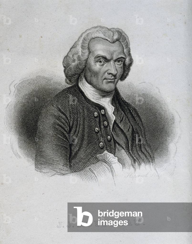 Portrait of Jean-Jacques Rousseau (Jean Jacques Rousseau, 1712-1778) (engraving)