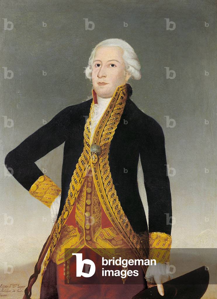 Portrait of Gaspard-Melchor de Jovellanos or Gaspard Melchor Jove Llanos (1744-1814), Spanish magistrate, 19th century (painting)