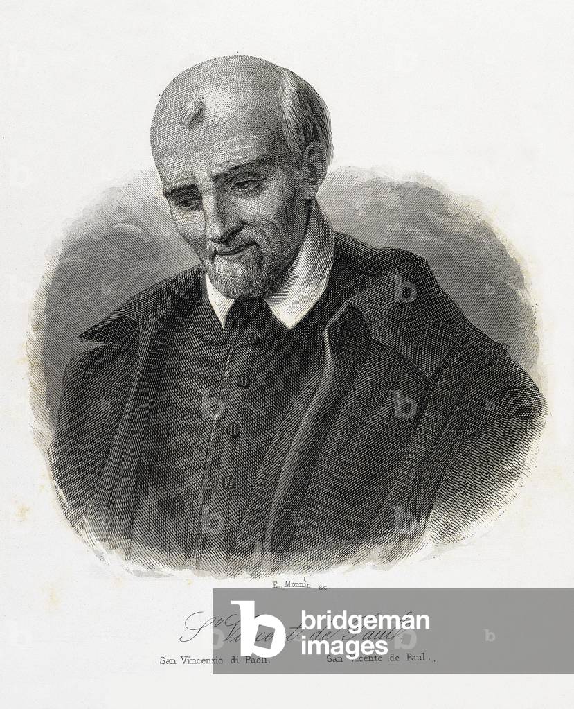Portrait of Saint Vincent De Paul (1581-1660) (engraving)
