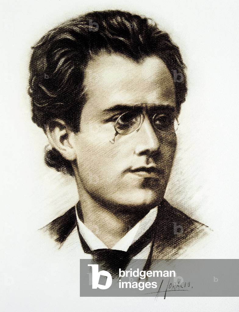 Portrait of Gustav Mahler, 19th century (litho)
