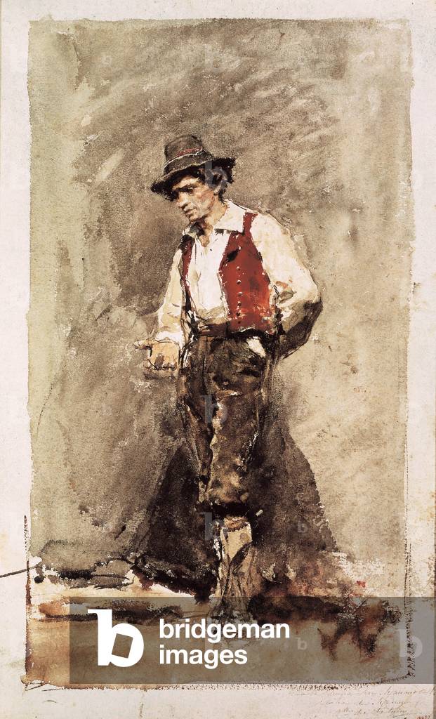 Calabrian. Watercolor by Mariano Fortuny (1838-1874). 1868. Barcelona. National Museum of Art of Catalonia.