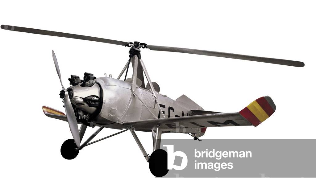 The autogire (or gyrocopter or rotaplane) of the aeronautical engineer Juan de la Cierva Codorniu (1895-1936).