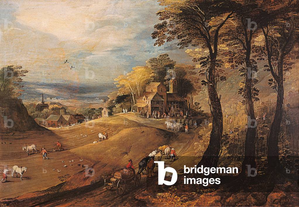 A Farm, c.1589-1610 (oil on canvas)