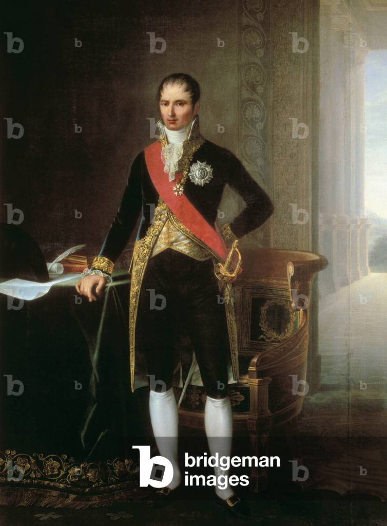 Portrait of the king of Naples and Spain Joseph Bonaparte (1768-1844). Painting.