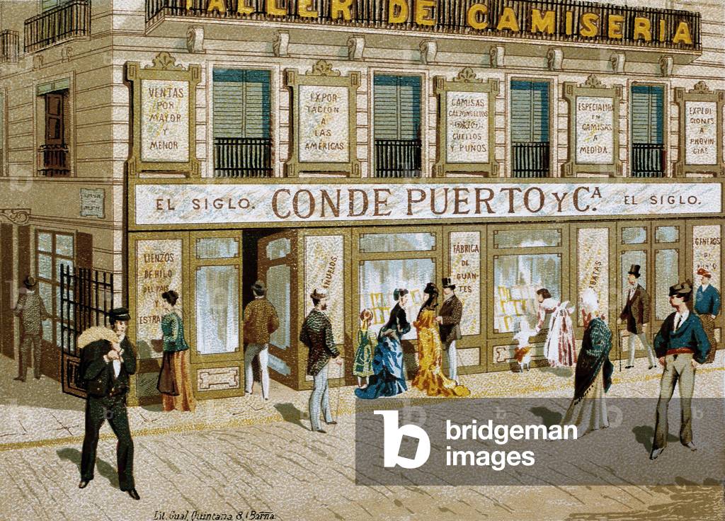 Fashion: advertising poster for the fabric shop “