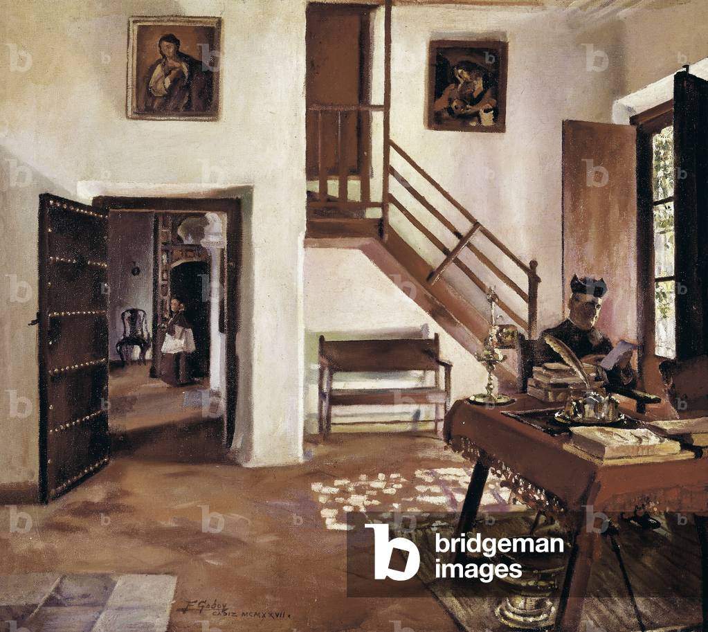 Interior of the Capuchin convent (Painting, 1927)