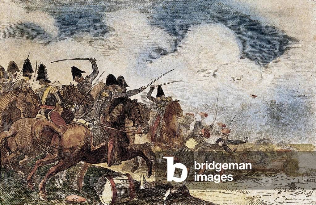 First Carlist War (1833-1840): battle of Zurbano, 19th century (engraving)