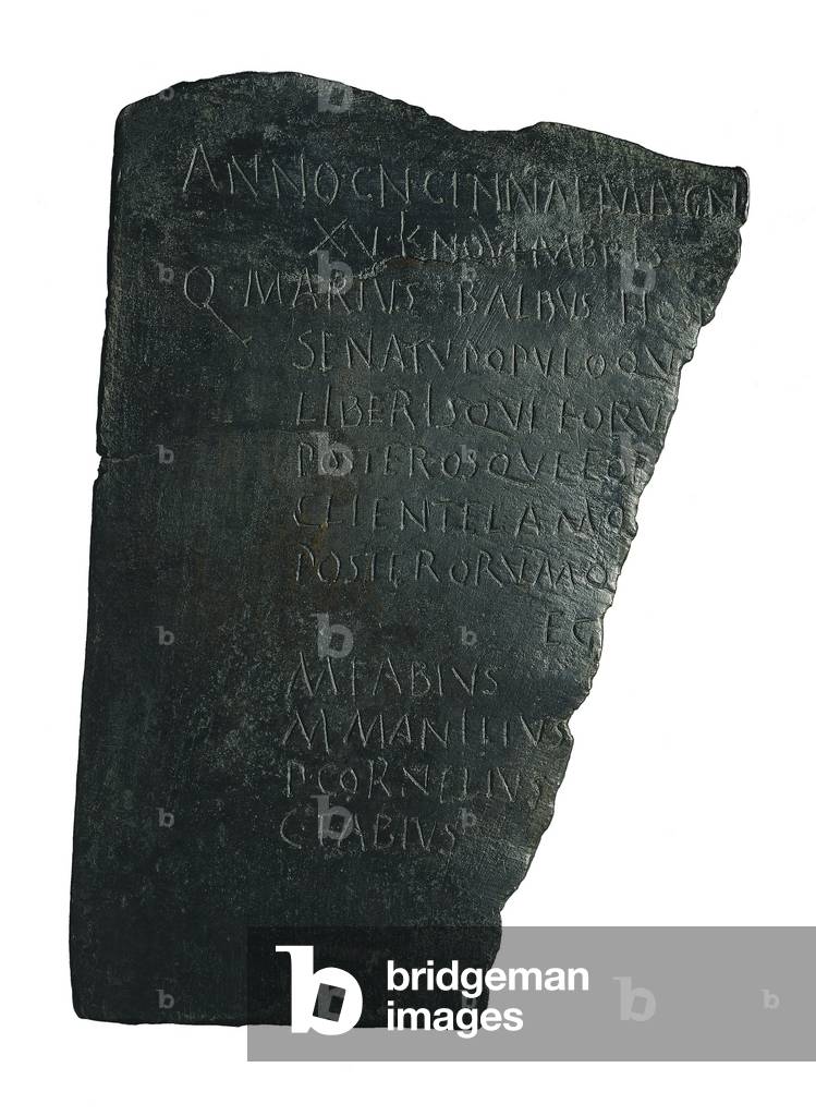 Tabula Hospitalis, 1st-2nd century AD (engraved bronze)