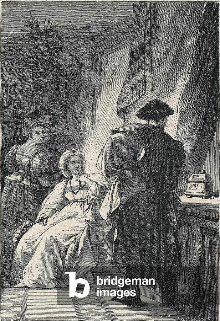 The Choice between the Three Baskets, Illustration for 