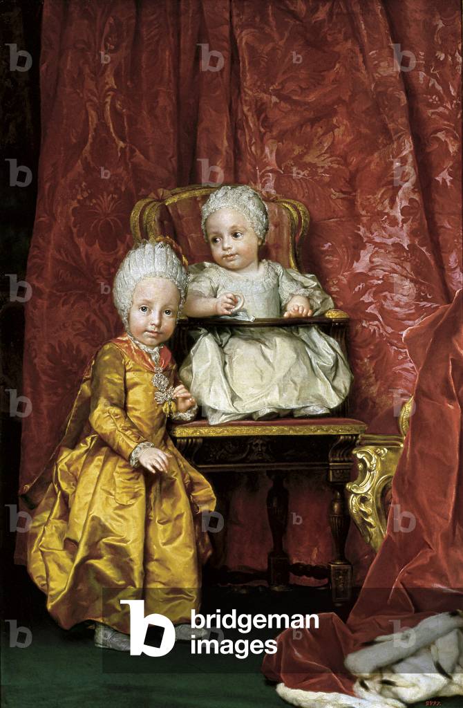 Portrait of Archduke Ferdinand and Archduchess Maria Carolina of Austria, c.1756 (oil on canvas)