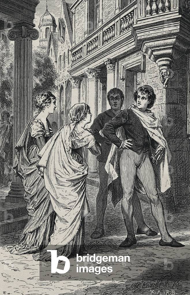 Scene with Antipholus and Luciana, Illustration for 