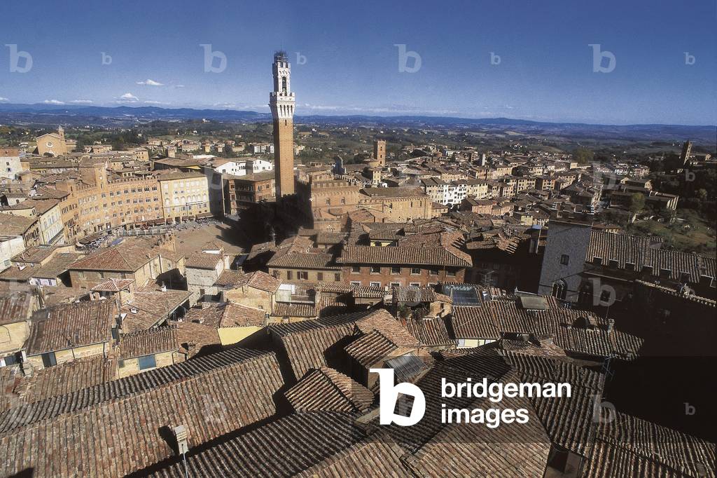 The city of Siena (with Palazzo Publico) seen from the “