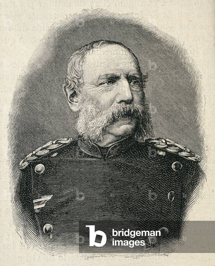 Portrait of ALBERT King of Saxony (1828-1902), soldier who participated in the Battle of Sedan. engraving