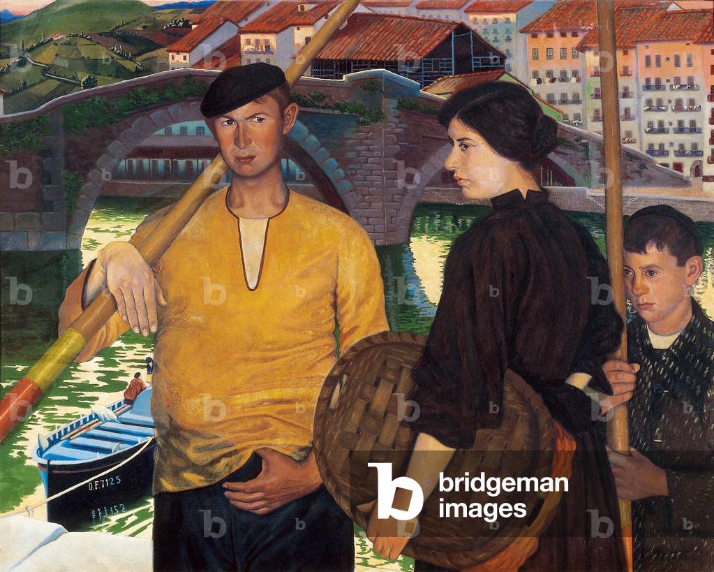 Family of Fishermen (oil on canvas)