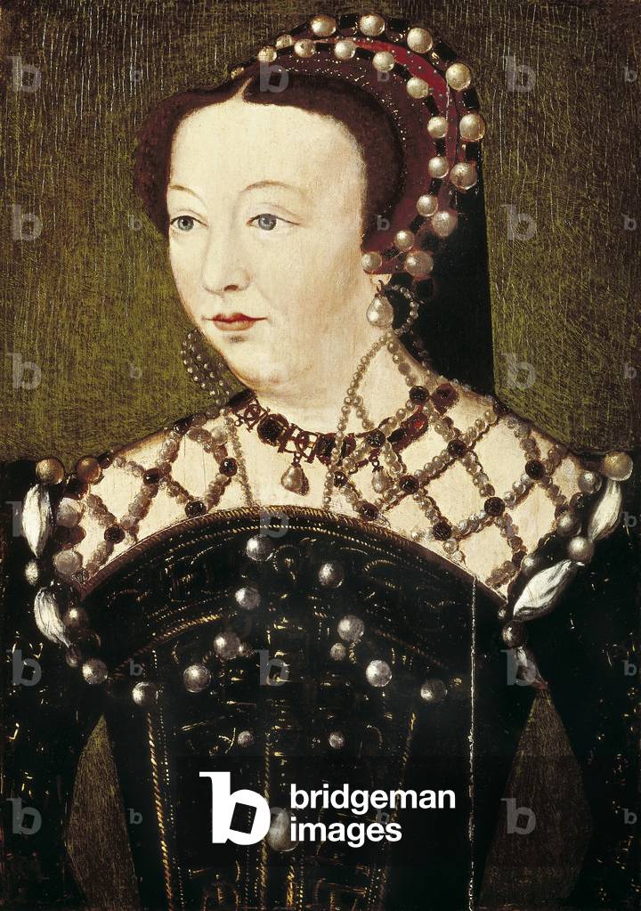 Catherine de Medicis, c.1556 (oil on panel)