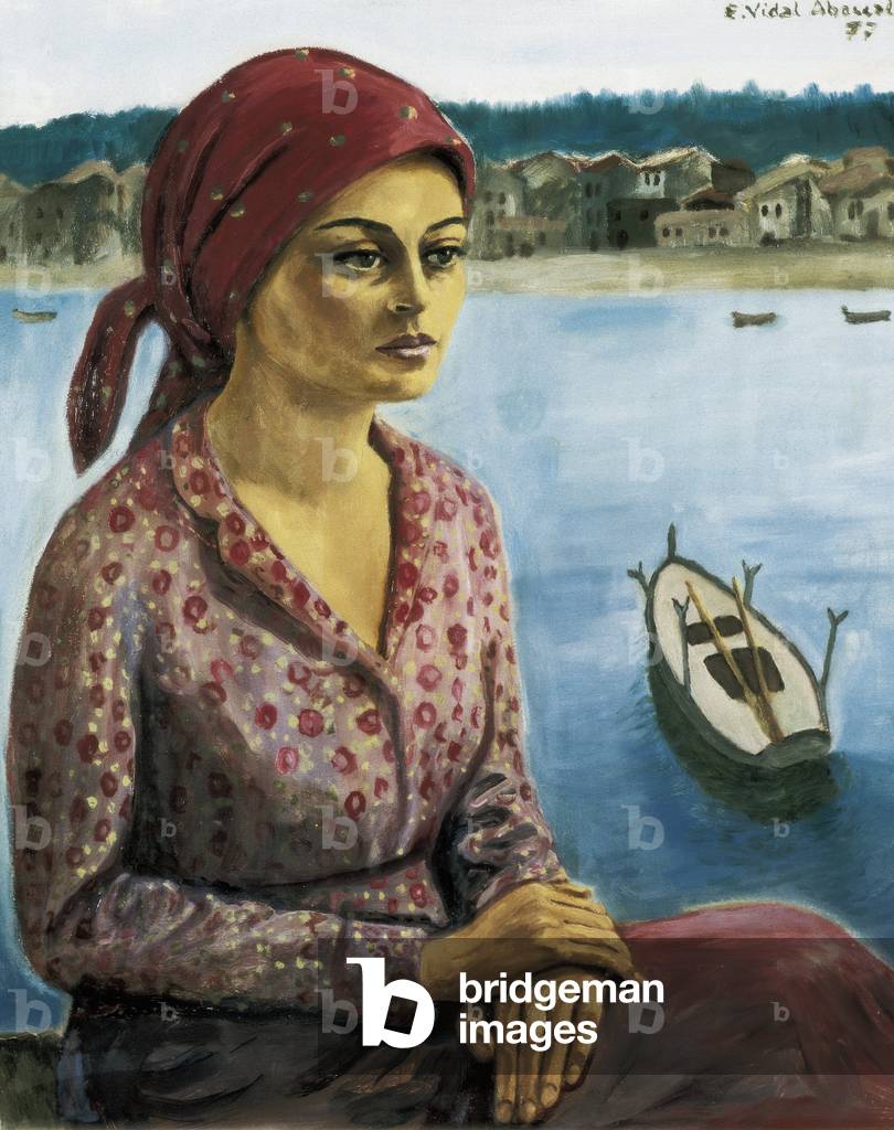 Woman pecheur (Oil on canvas, 1977)