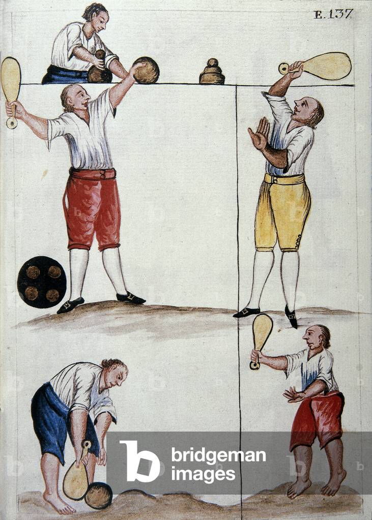 Young metisses playing a ball game, from the book 