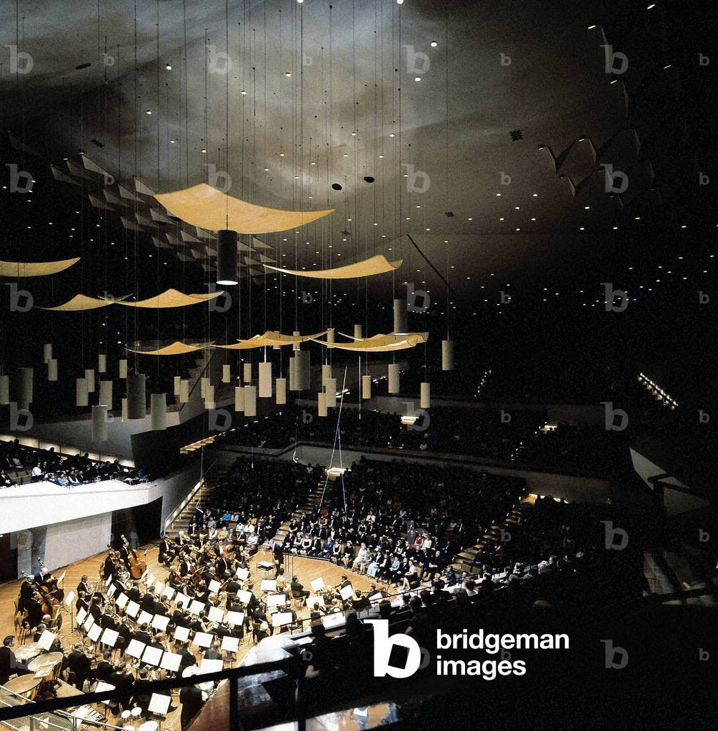 View of the Berlin Philharmonic Orchestra in Berliner Philharmonic, Germany.
