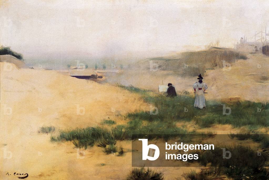 Landscape with Figures (oil on canvas)