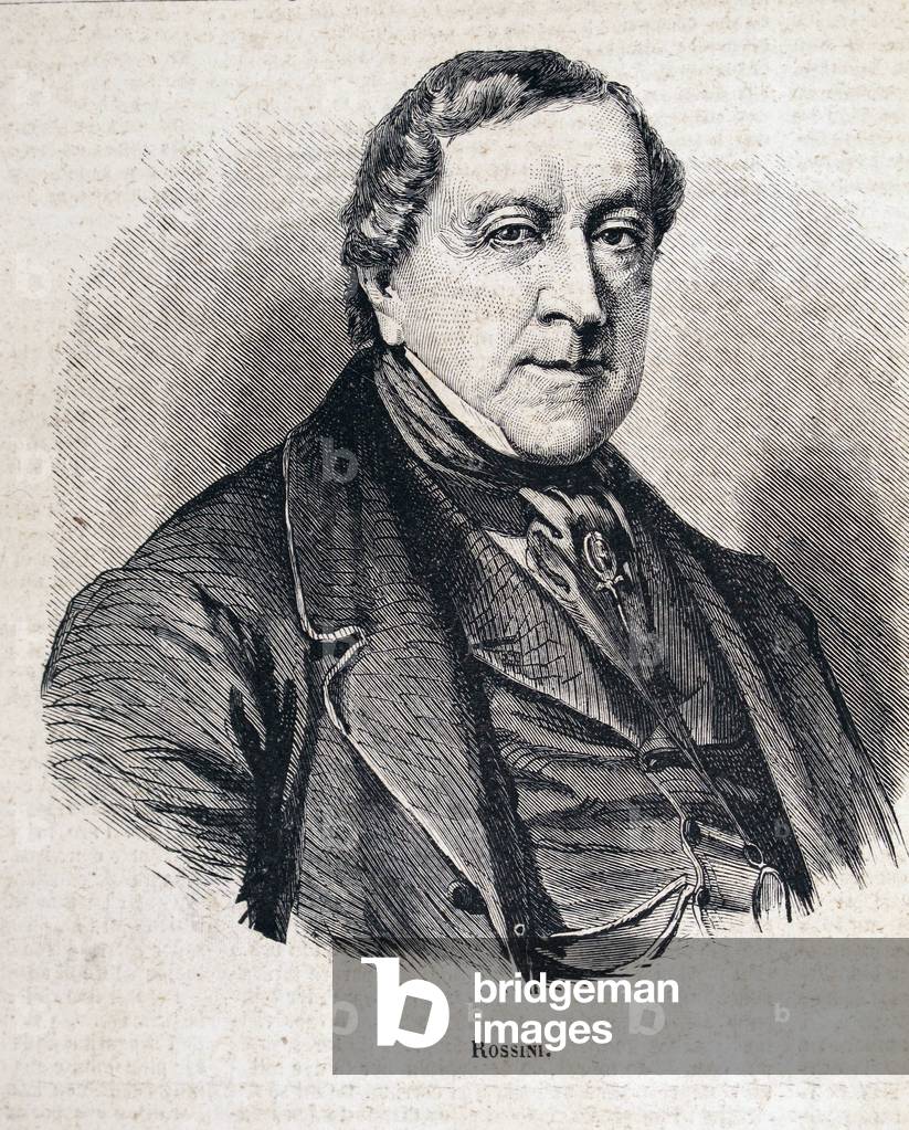 Rossini, Gioacchino (1792-1868). Italian composer. El Museo Universal. 1868. Engraving