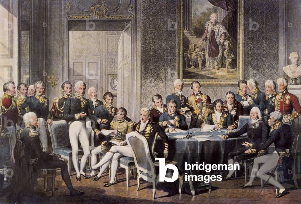 Congress of Vienna 1814 (colour engraving)