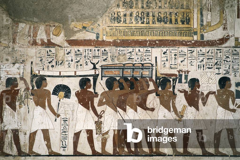 Funeral procession of Ramose, from the Tomb Chapel of Ramose, New Kingdom, c.1360 BC (wall painting)