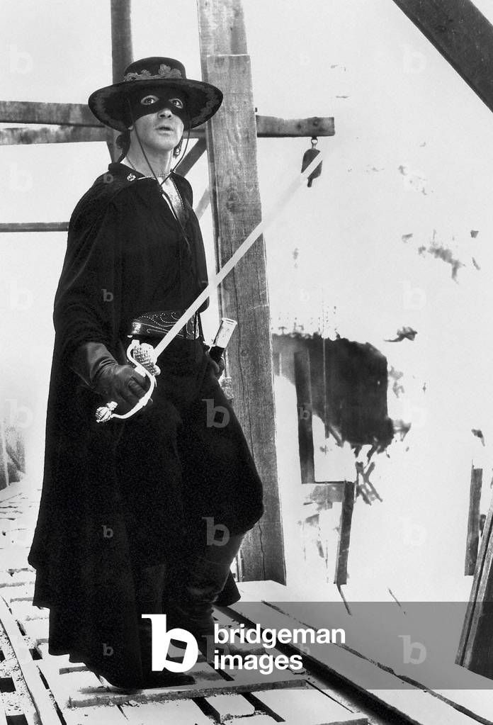 Actor Antonio Banderas in the film “The mask of Zorro” by Martin Campbell, 1998