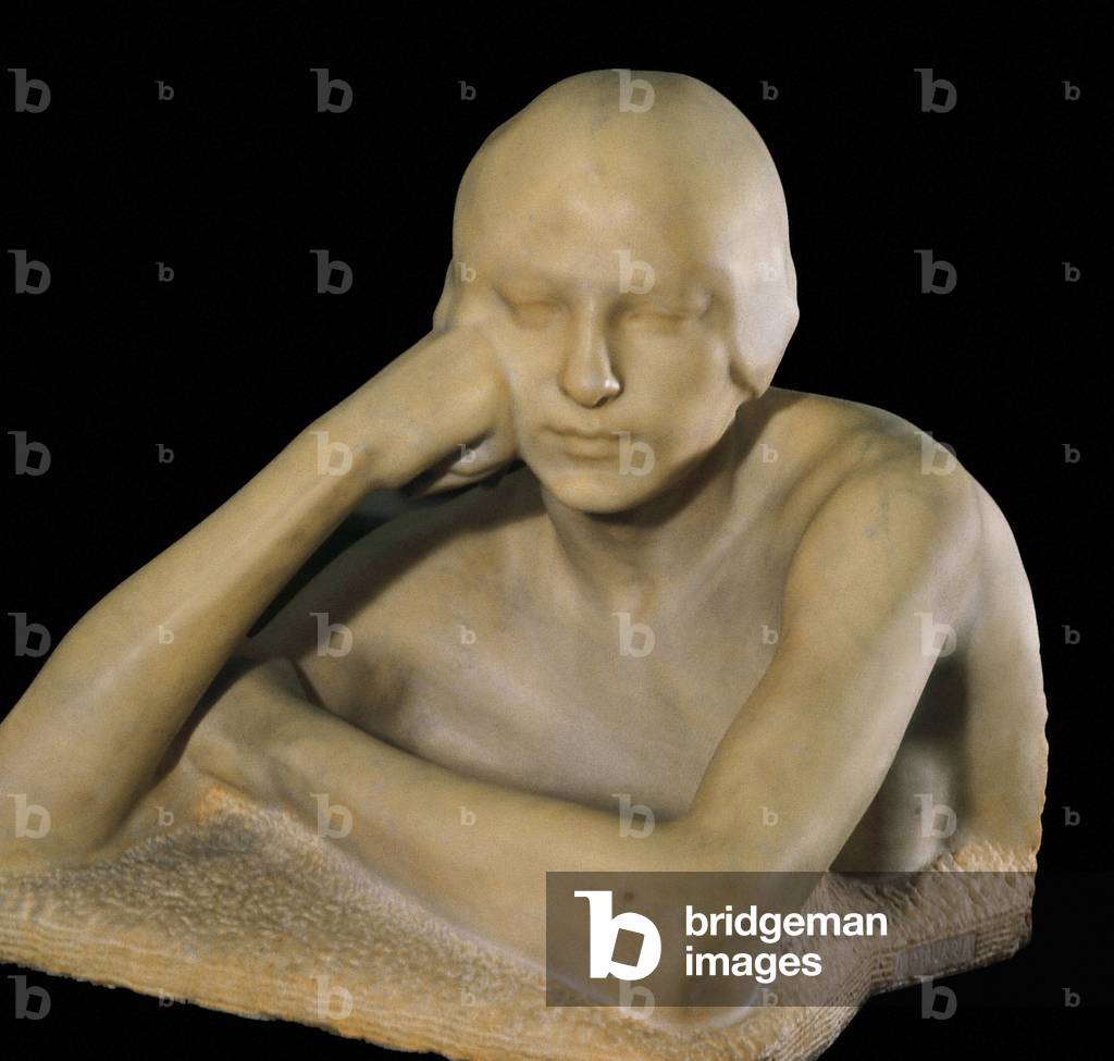 The dream (Ensueno), sculpture by Mateo Inurria Lainosa, 1922