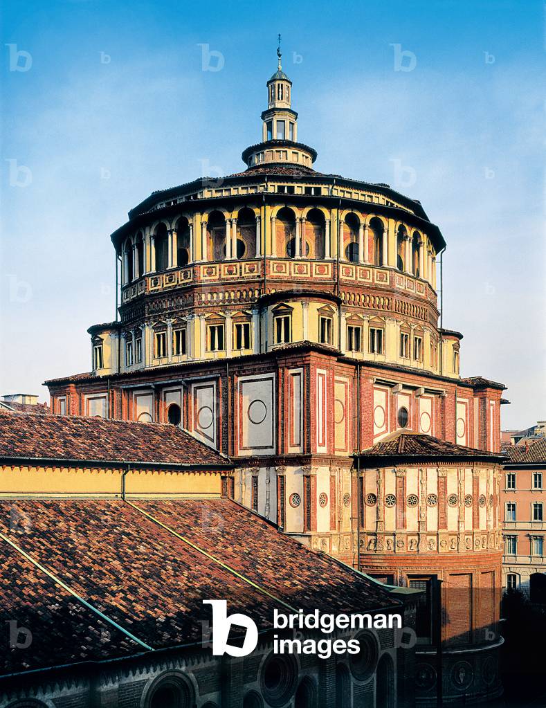 View of the Church of Santa Maria delle Grazie, designed by Guiniforte Solari (1429-81) and partly rebuilt by Donato Bramante (1444-1514), 1466-99 (photo)